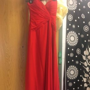 Size 6 Red Chiffon Dress